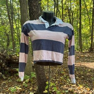 SO Long Sleeve Striped Shirt - Pink and Blue